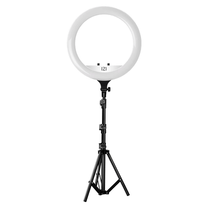 IZI Light 18 inch LED RGB Ring Light & 7ft Foldable Tripod, 28+ Multicolor Modes with Anti skid base for YouTube, Photo Video Shoots, Live Streaming, Makeup, iPhone/Android Phone & Camera Compatible