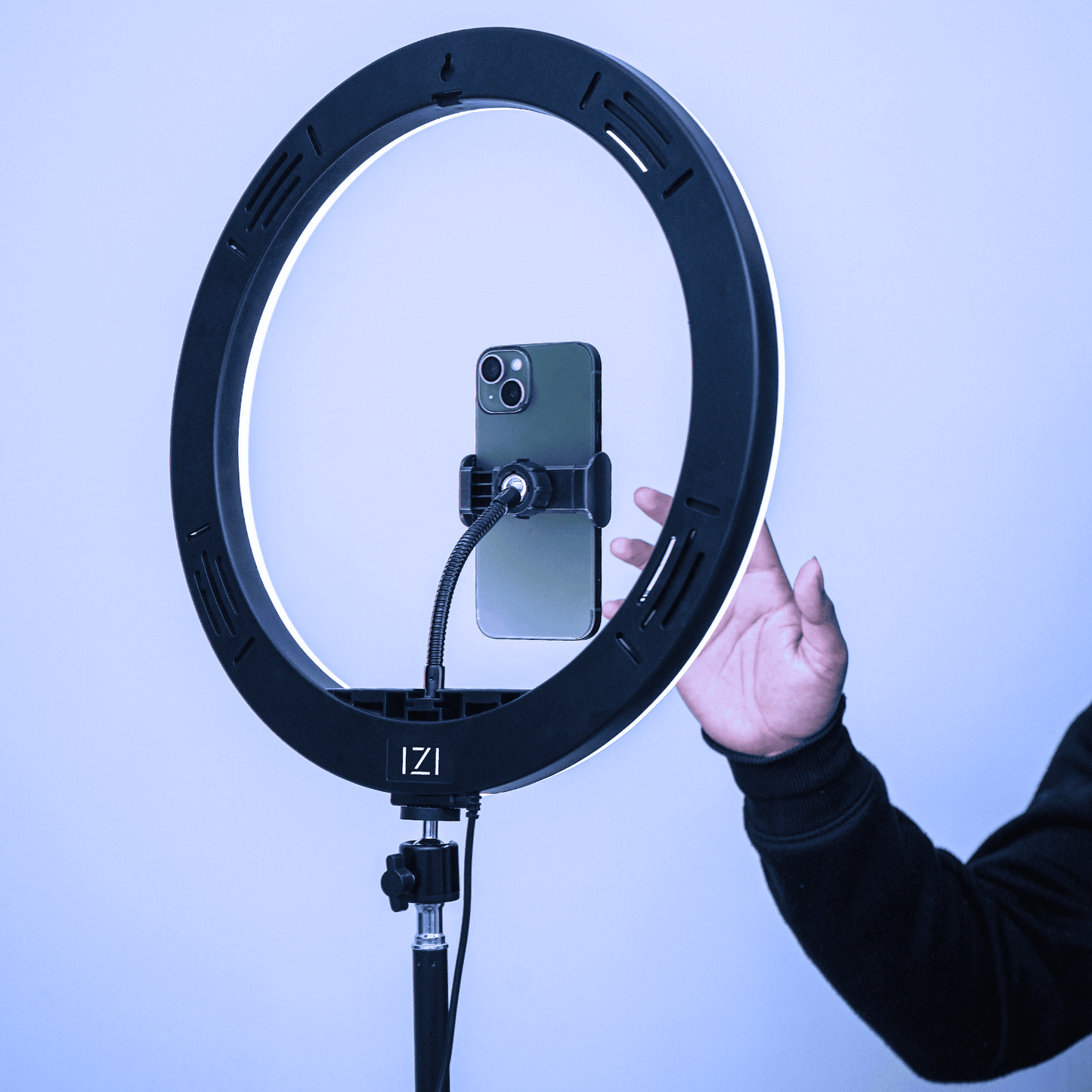 IZI LIGHT 16" Ring Light - 10 Dual & 15 RGB colors, 360