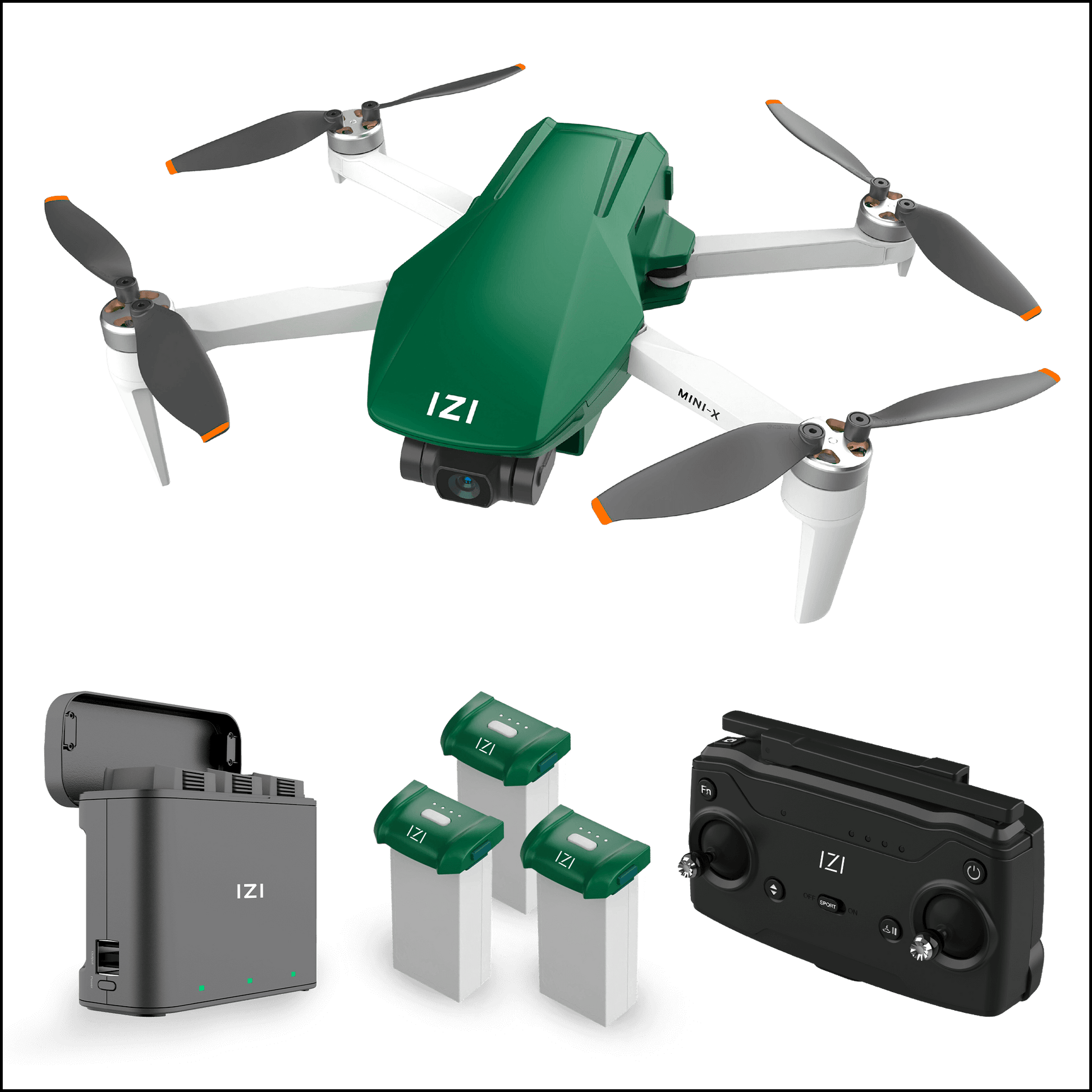 IZI Mini X Nano Fly More 4K Combo Drone - UHD 20MP, 93-min Flight, GPS - IZI