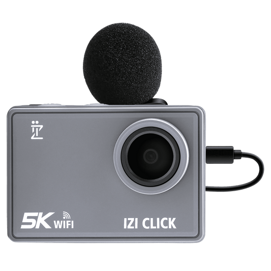 IZI Click Plus 5K Action Camera - 170° Wide Angle, Anti-Shake EIS - IZI