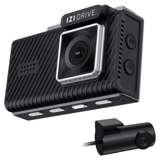 IZI DRIVE Plus 4K Dash Camera - Dual Channel, GPS, Night Vision - IZI