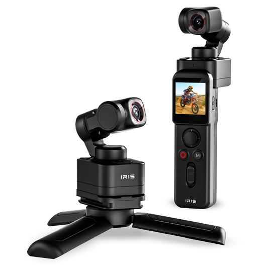 IZI IRIS Detachable Pocket Gimbal Camera, 512GB Storage, 160mins Battery, AI Tracking