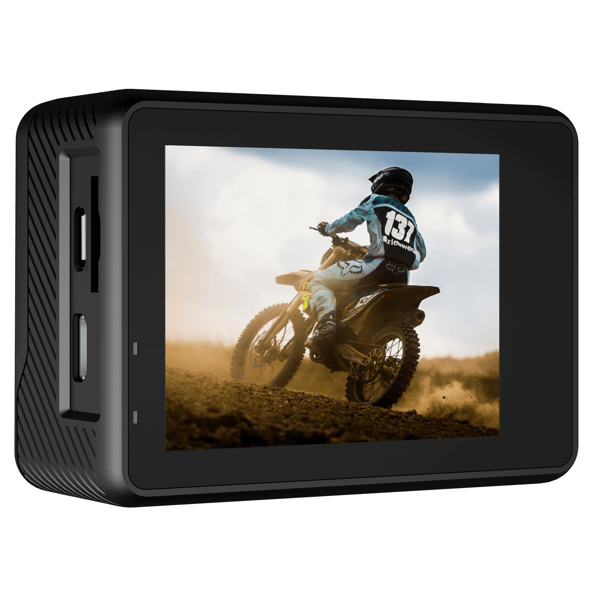 IZI ONE+ 5K Action Camera: Dual Screen, Waterproof, 48MP - IZI