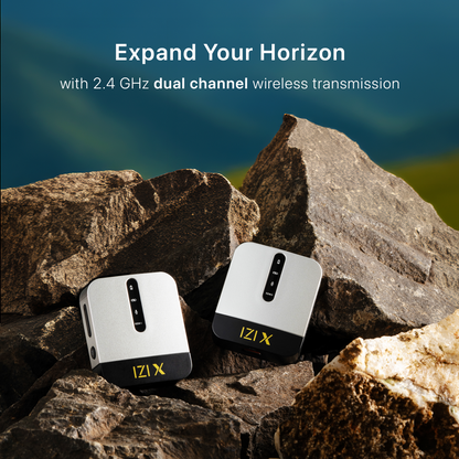 IZI X Wireless Microphone - 360° Omnidirectional, 120M Range, 15Hr life