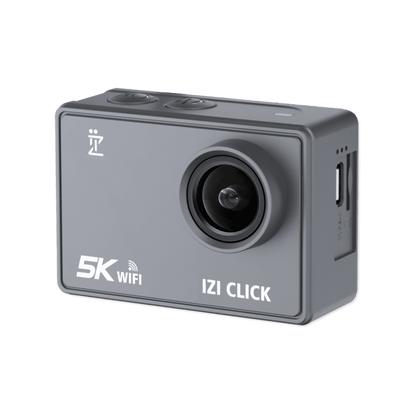 IZI Click 5K Action Cam - 30FPS, Wide Angle, EIS, Waterproof - IZI