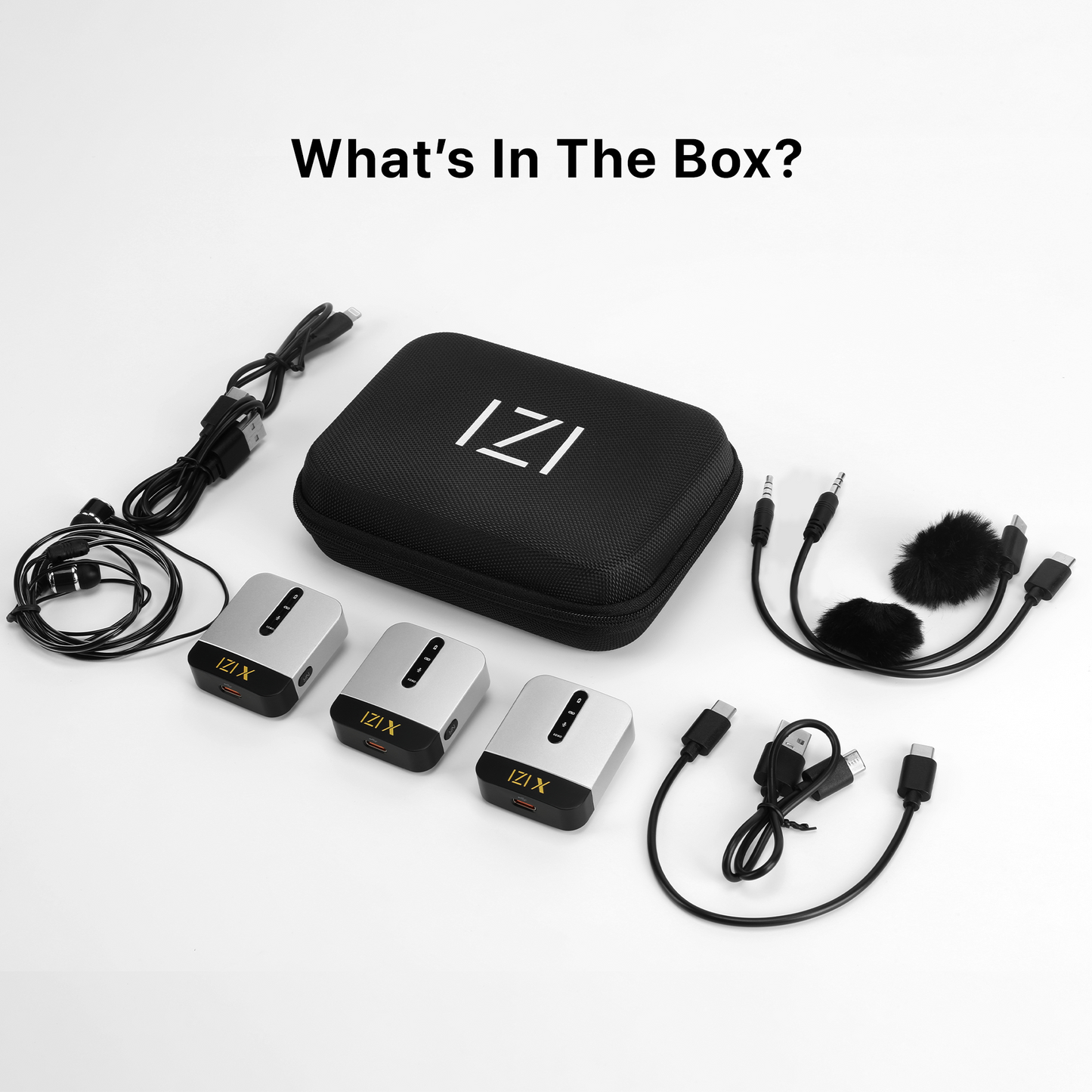 IZI X Wireless Microphone - 360° Omnidirectional, 120M Range, 15Hr life